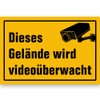 Achtung Videoüberwachung Schild 20x30 cm aus ALU Verbund Platte, 3mm