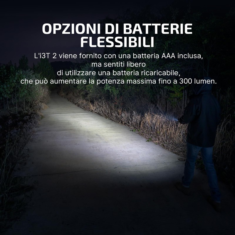 OLIGHT I3T 2 EOS Mini Torcia LED 200 Lumen 62m