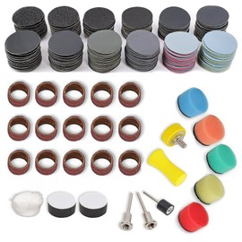 Sandpaper 25 mm Velcro 268 Pieces, Wet Dry Sanding Disc, Sanding Mesh for Dremel, Sanding Attachments for Cordless Screwdriver, Polishing Attachment Set P60-P10000 for Material such as Metal, Resin