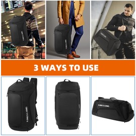 KINGSLONG Gym Sports Bag for Men, 40L Waterproof Gym Duffle Bag with Shoes Compartment,Travel Duffel Bag with Shoulder Strap Overnight Backpack for Traveling Duffel Bag Backpack for Women