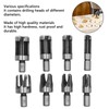 8Pcs Wood Plug Drill Bit Cutter Carbon Steel Industrial Barrel