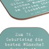Mr. & Mrs. Panda Untersetzer Gläser Spruch 76. Geburtstag -