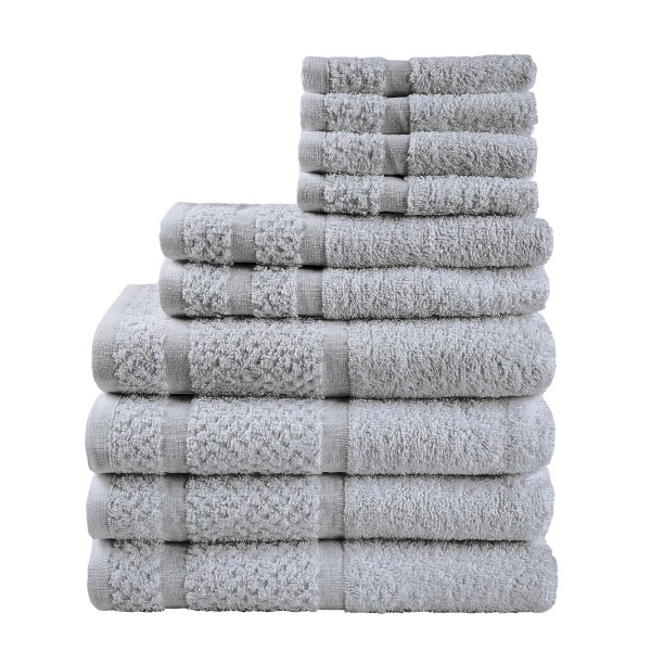 Mainstays 10 Piece Towel Set with Upgraded Softness & Durability,