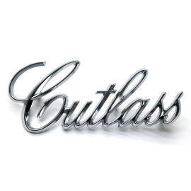 BBRP NEW 1971-77 Olds "Cutlass" Front Fender Script Badge Emblem Chrome Trim USA-MADE