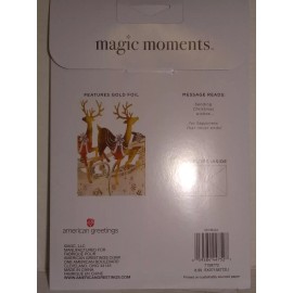 American Greetings Magic Moments Displayable Pop-Up Card - Golden Reindeer