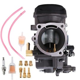 Black Carburetor for Sportster 1200 XLH1200 Sportster 883 XL883 / Softail 1988-2017 / Dyna FXR FXD 1988-2016 / Touring 1988-2016 / Sportster 1998-2016 Replacement 27490-04 (Carburetor Only)