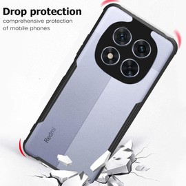 KZIOACSH Case for Poco X7/Redmi Note 14 Pro 5G, [Non-Yellowing] Ultra Clear Shockproof TPU Bumper+Hard Acrylic Lightweight Drop Protection Transparent Protective Tough Shell with 1 Screen Protector