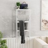 Bamboo Wall Blanket Ladder, 4-Tier Towel Racks, Bamboo Bath Towel