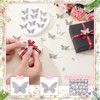 XunYee Butterfly Rhinestone Pins Bulk Woman Crystal Brooch,Silver,25 Pcs