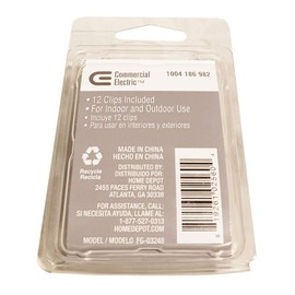 Commercial Electric Rope Light Hanging Accessory Kit with Clips and Screws