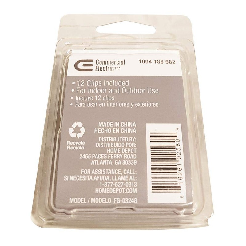 Commercial Electric Rope Light Hanging Accessory Kit with Clips and