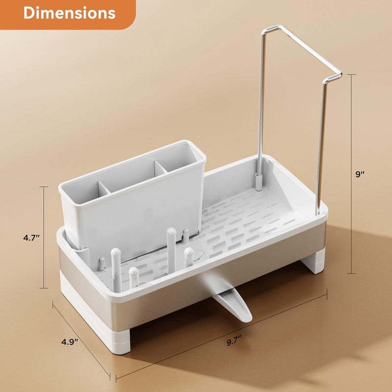 Laveshop Sponge Holder for Kitchen Sink, Rustproof Stainless Steel Sink