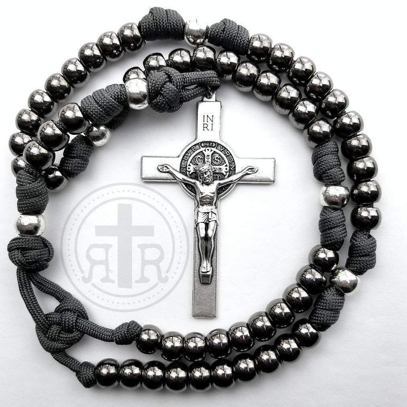 Rugged Rosaries® ASHES to ASHES Catholic Rosary with Metal Beads