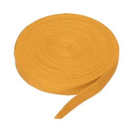 DMiotech 5/8"(1.5cm) 10 Yards Cotton Twill Tape Cotton Ribbons Bias Binding Tape Herringbone Tape Ribbons Golden Yellow for DIY Crafts, Clothes, Sewing, Knit