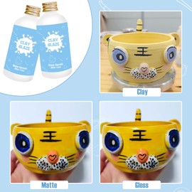 200ml Air Dry Clay Varnish，Air Dry Clay Sealant for Airdry Clay，Air Dry Clay Glaze Can Not Only Used to Prevent Clay Cracking, Scratches, and Wear,It Can Also Having a Matte Glaze Effect (Matte)