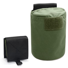 Qavctw Molle Dump Pouch, Tactical Waist Bags, Tactical Tool Backpack, Roll Up Foldable Utility Belt Pouch Pouches for Range Sports Hunting Shooting Combat