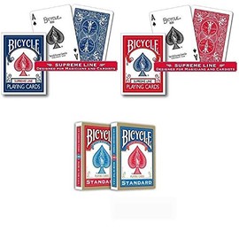 Bicycle 4 Playing Cards 2 Standard + 2 Supreme Line