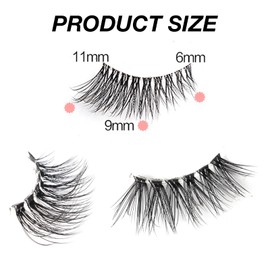 RTRTGS Half Eyelashes, Natural Artificial Eyelashes, 10 Pairs, Cat Eye Lashes, Half Cateye False Eyelashes, 3D Natural Fake Lashes