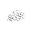 Aiwa Metal 00113092-1 AP-704G Stainless Steel Half Turn Handle