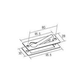 Aiwa Metal 00113092-1 AP-704G Stainless Steel Half Turn Handle