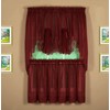 Today's Curtain Emelia Original Voile Tier Pair 30", Burgundy, 60"