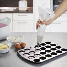 GEFU GF14330 Spritzbeutel-Set DECORE, 5tlg. 14330, Kunststoff, Silber