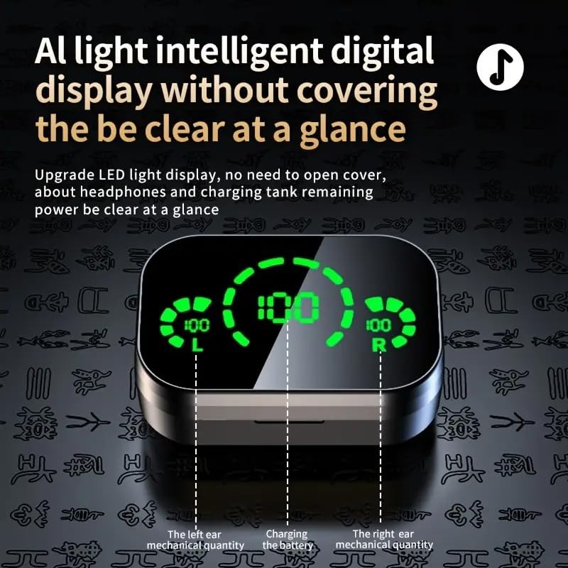 Wireless Earbuds with Dual In-Ear Design & Screen