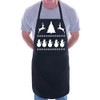 Christmas Reindeer Santa BBQ Cooking Funny Novelty Apron Black