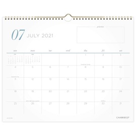 Cambridge "Academic Wall Calendar 2021-2022, Cambridge, Monthly, 15"" x 12"", Medium, for School, Teacher, Student, WorkStyle, Teal (1557-707A)" (1557-707A-22)