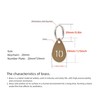 NanTun Brass Droplet Shape Key Tags with Ring, Hollowed Number