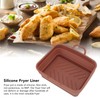 2 Pcs Silicone Air Cooker Pot with Handle Rectangular Fryer