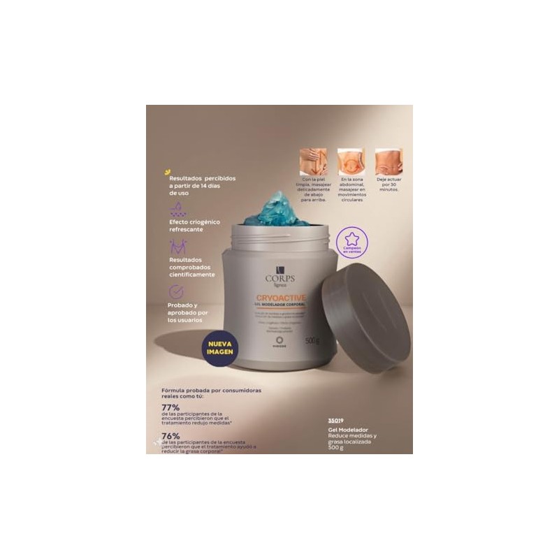 Gel Cryoactive Corps by Hinode reduce medidas y aplana abdomen