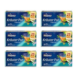 Meßmer Pure Herbs | 6 x Pure Herbs Value Pack | 150 Tea Bags | Herbal Tea | Gluten Free | Lactose Free | Vegan