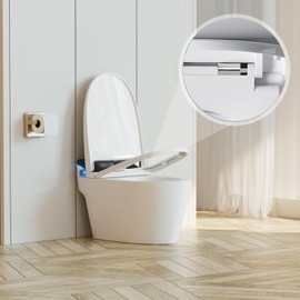 Toilet Seat Bracket, Pack of 2 ABS Toilet Seat Hinges, Soft Close Toilet Seat Attachment, Soft Close Toilet Seat Attachment, for Fixed Toilet Seat Parts to Install