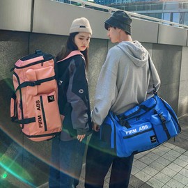 Flintronic Gym Duffle Sports Bag, 65L 3-in-1 Waterproof Gym Duffle Bag, Gym Sports Bag with Shoes Compartment+Wet Pocket, Travel Duffel Bag with Shoulder Strap+Backpack Function for Sports Travel