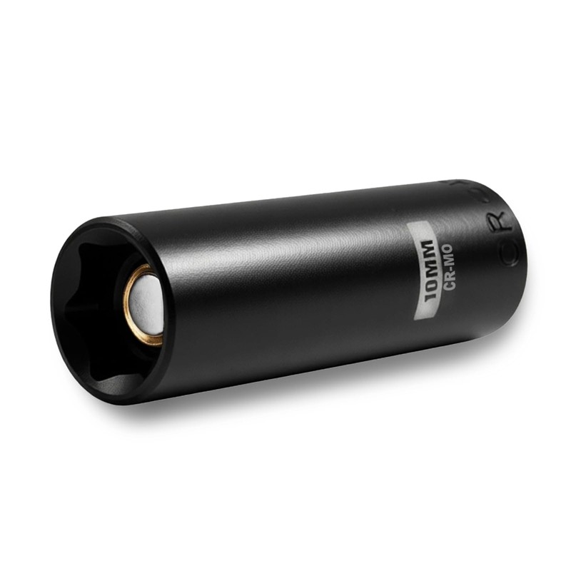 1/4" Drive 10mm Deep Magnetic Impact Socket Set, 6-Point, Cr-Mo