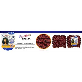 FreeTress Synthetic Hair Crochet Braids 2X Ringlet Wand Curl (4-PACK, 530)