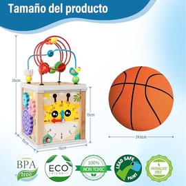 Juguetes Montessori 10 en 1 para Bebés, Clasificador de Formas Sensoriales, Juguetes Educativos Preescolares para Niños y Niñas,Aprenda Colores Música Jardinería y Habilidades Motoras Finas