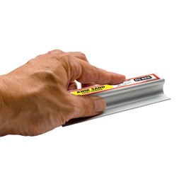 Du-Bro Kwik Sand Lightweight Aluminum Hand Sander Sanding Block with Comfortable Ergonomic Grip, Includes 3-Pack Precut Self-Adhesive Sandpaper (1 Each of 80, 150, and 220 grit), 11 Inch,Silver