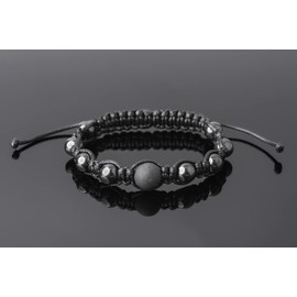 Keled Rocks Shungite Bracelet - Round Classic Matte - for Grounding - when Worn absorbs the influenses from electronic Gadjet - Real Shungite Stone Type II - Comes wich Certificate