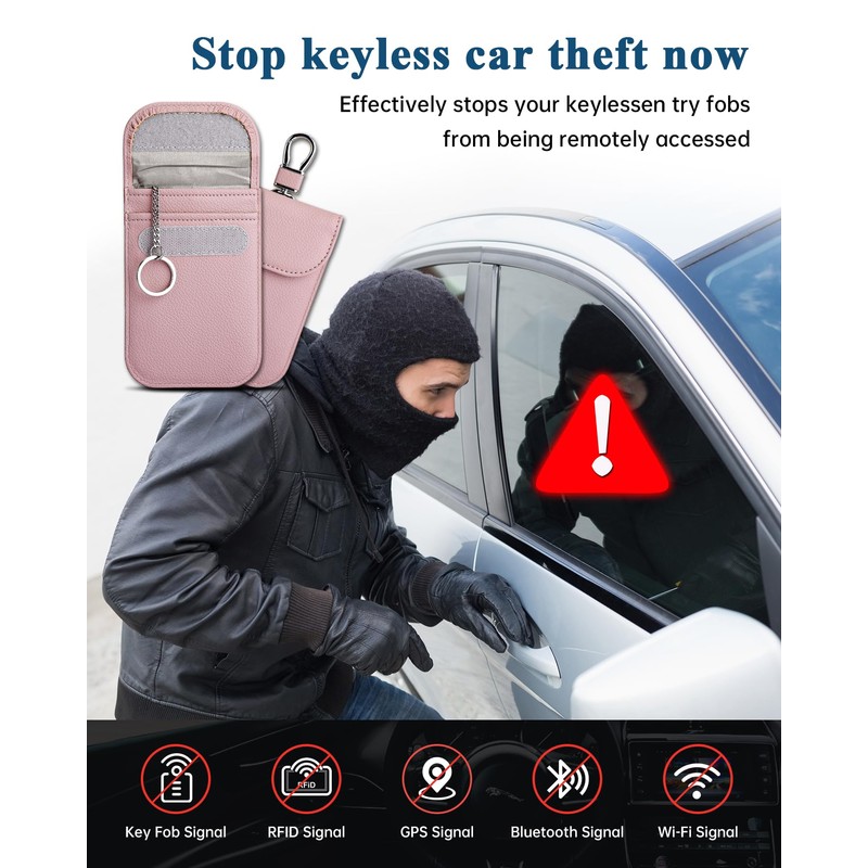 Teskyer 2 Pack Faraday Pouch for Car Keys, Keyless Car
