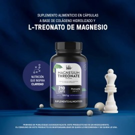 Treonato Magnesio Life 360 Mag Threonate 210 Cápsulas Sabor