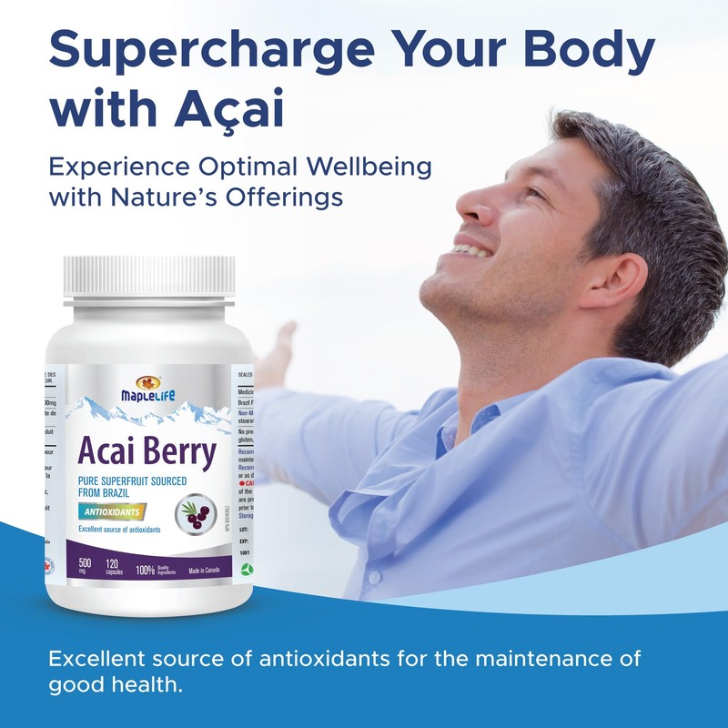 MapleLife Nutrition - Acai Berry 500 mg - Pure Superfruit