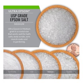 Saltworks Ultra Epsom Premium Sal De Baño, Grano Medio, Bols