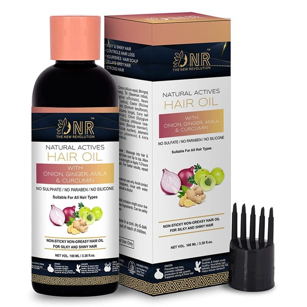 Falak Natural Actives Hair Oil with Onion, Ginger, Amla &