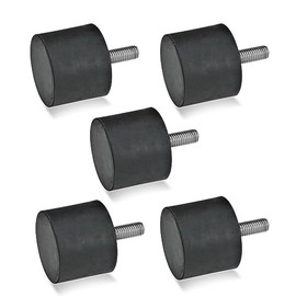 Ganter Standard Elements Stop Buffer - GN 452 with Screw Natural Rubber, GN 452-30-15-M8-S-55