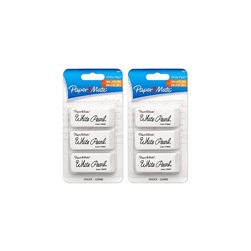 Paper Mate White Pearl Premium gomas de borrar, color blanco,