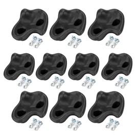 VGEBY 10Pcs Rock Climbing Holds, Plastic Kids Wall Rock Climbing Stone Hardware with Mounting Hardware Screws(Black) Children'S Sports Equipment Rock Climbing Holds Rock Climbing Holds