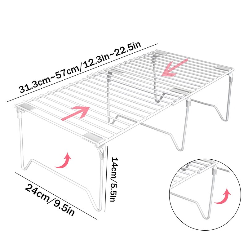 bvkotent 1/2-Piece Set cabinet organizer shelf,kitchen counter shelf,Foldable Pantry Shelf,Plate,