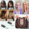 RICH BRIA Real Human Hair Toppers for Women with Thinning